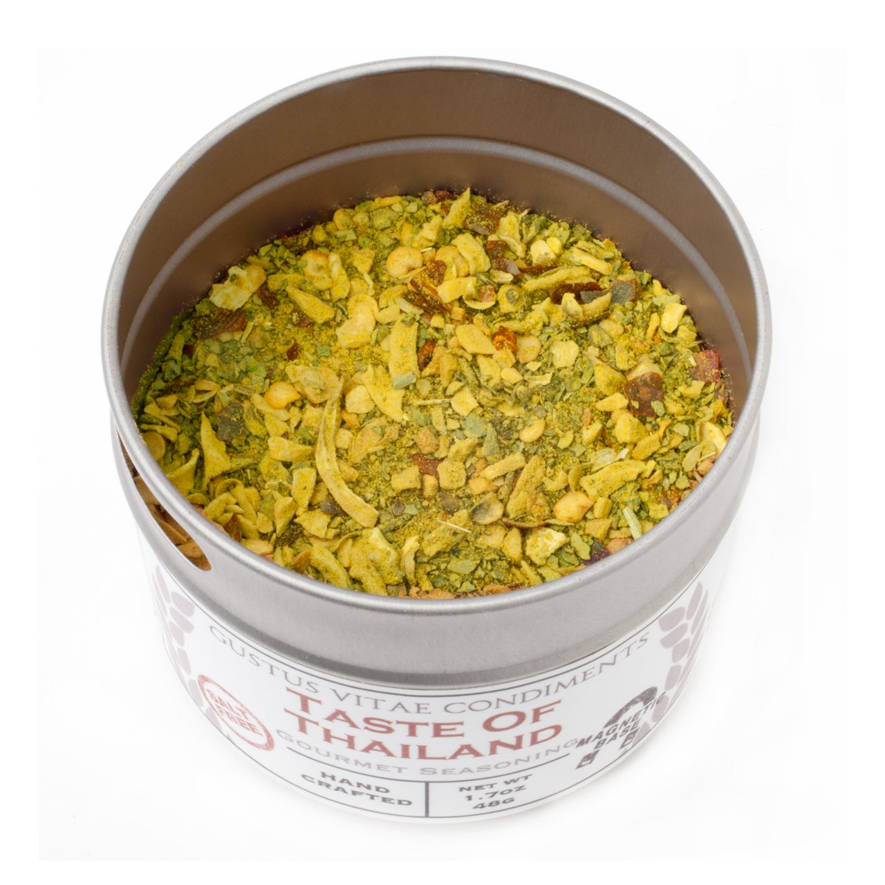 Gourmet World Flavors Seasoning Collection Non GMO Verified 6 Magnetic Tins Spice Blends Crafted in Small Batches by Gustus Vitae #688
