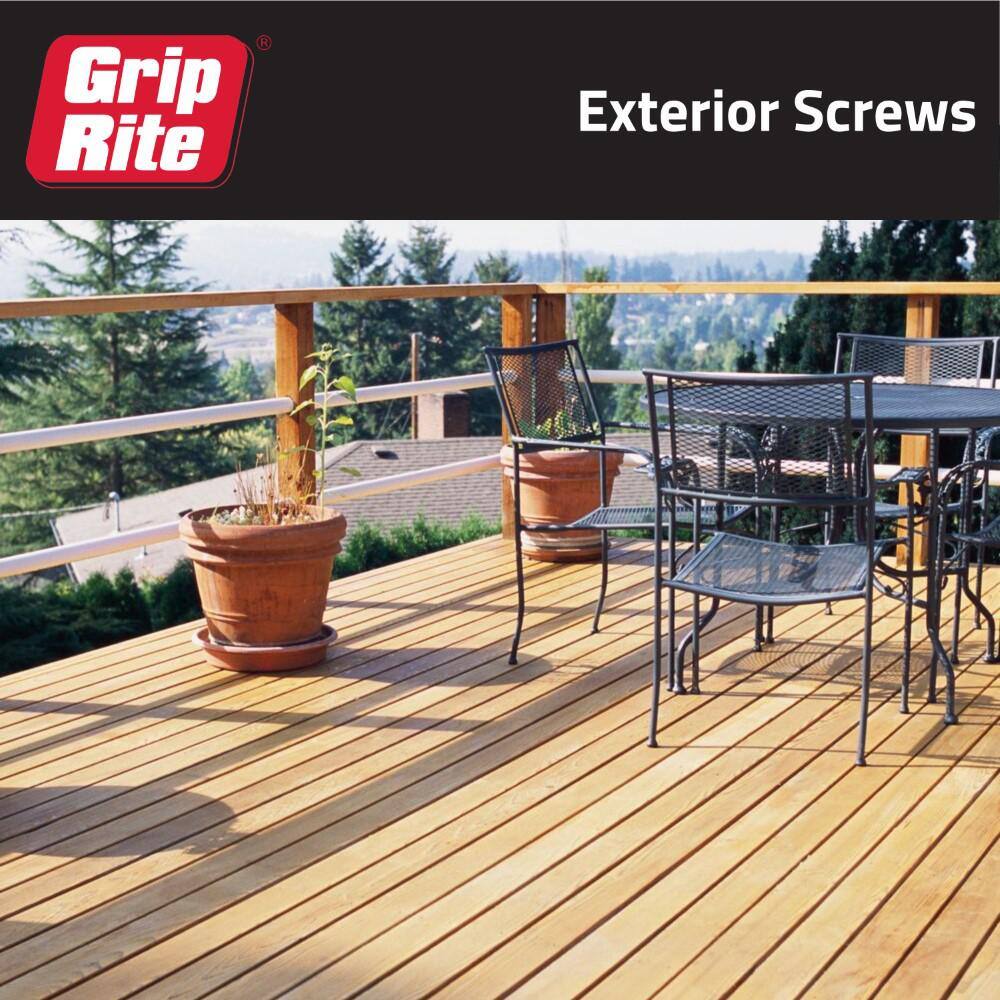Grip-Rite PTN325B #9 x 3 in. #2 Phillips Bugle Head Coarse Thread Coated Exterior Wood Deck Screws 25 lb. Box0