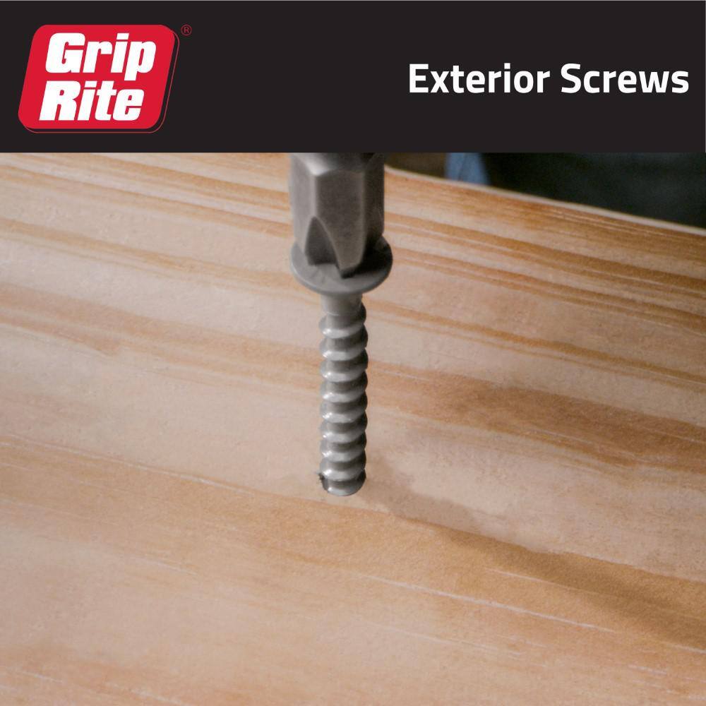 Grip-Rite PTN325B #9 x 3 in. #2 Phillips Bugle Head Coarse Thread Coated Exterior Wood Deck Screws 25 lb. Box5