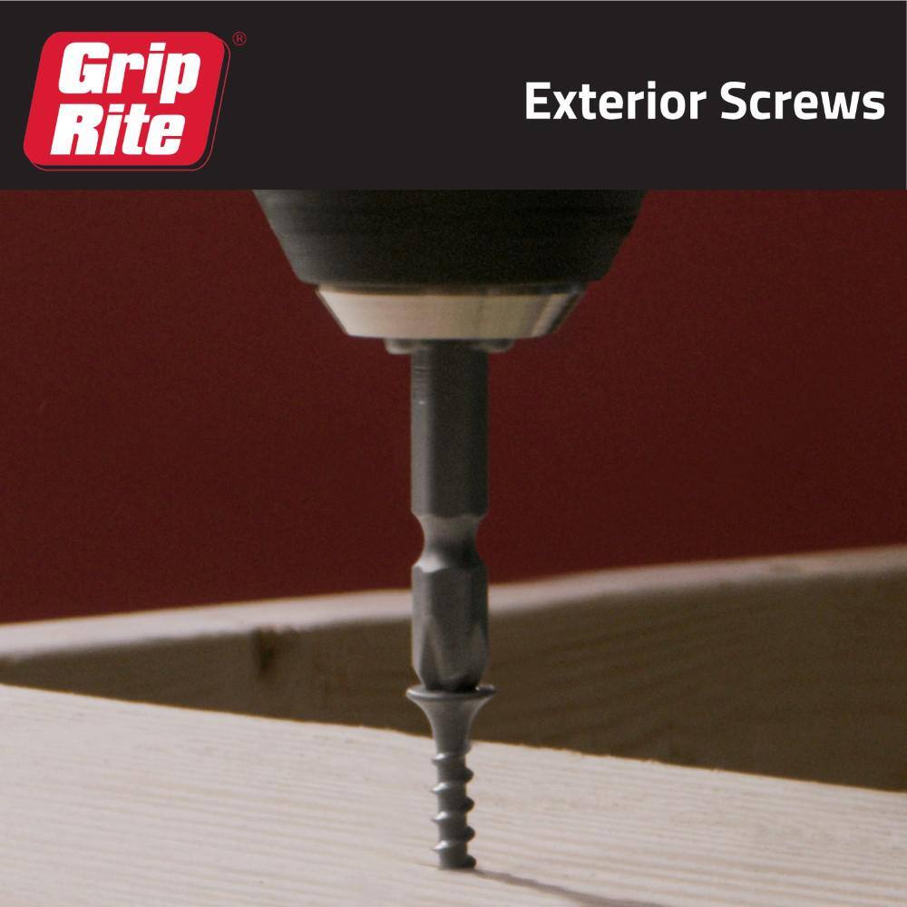 Grip-Rite PTN325B #9 x 3 in. #2 Phillips Bugle Head Coarse Thread Coated Exterior Wood Deck Screws 25 lb. Box56