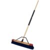 HARPER 24 in. Premium Outdoor Hardwood/Steel Handle Push Broom for Dirt, Soil, Mulch, Grass and Oil Dry