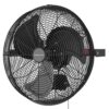 Hampton Bay 82018 18 in. 3-Speed High Velocity Black Wall Mount Fan with 3 Blades