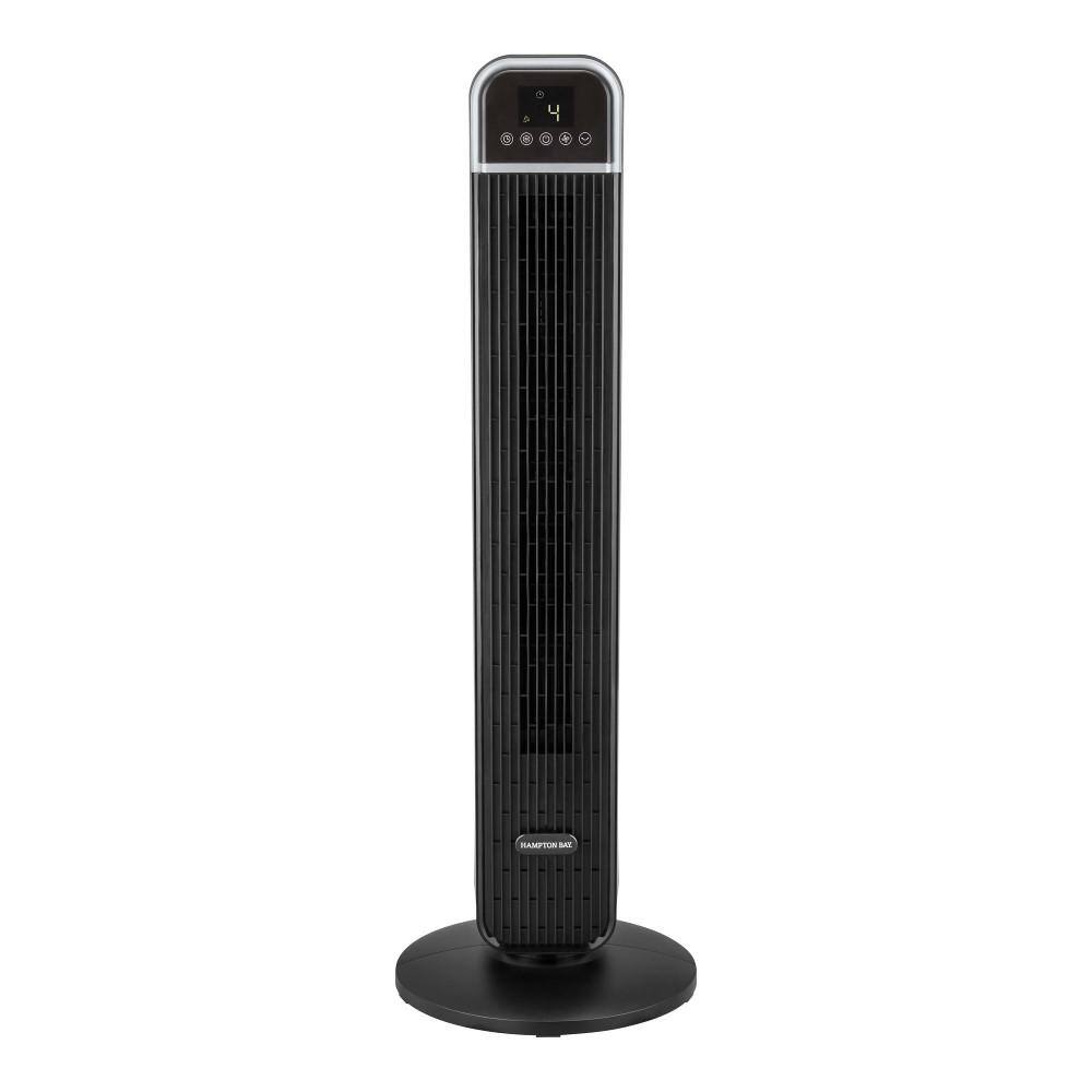 Hampton Bay FZ1025HRHD 36 in. 4-Speed Oscillating Tower Fan in Black with Remote Control and Easy Carry Handle45