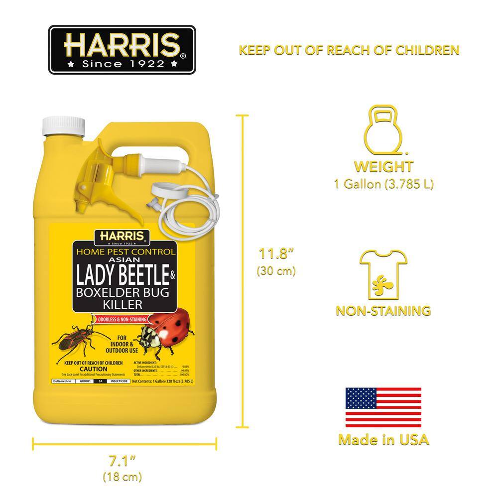 Harris 3HBXA-128 1 Gal. Asian Lady Beetle and Box Elder Bug Killer (3-Pack)6