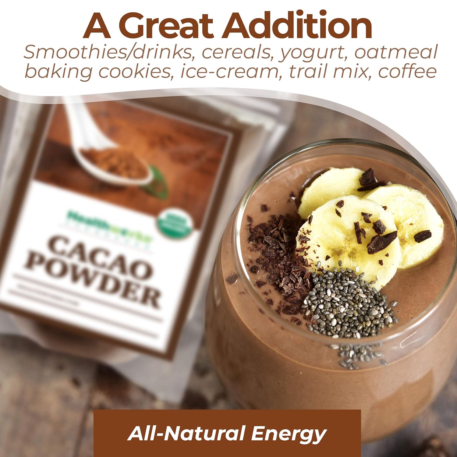 Healthworks Superfoods Organic Cacao Powder - 48 Oz 3 Lbs - Cocoa Chocolate Substitute - Rich Choclate Flavour - Sugar-Free, Keto, Vegan & Non-GMO - Peruvian Bean Nut Origin - Antioxidant Superfood4