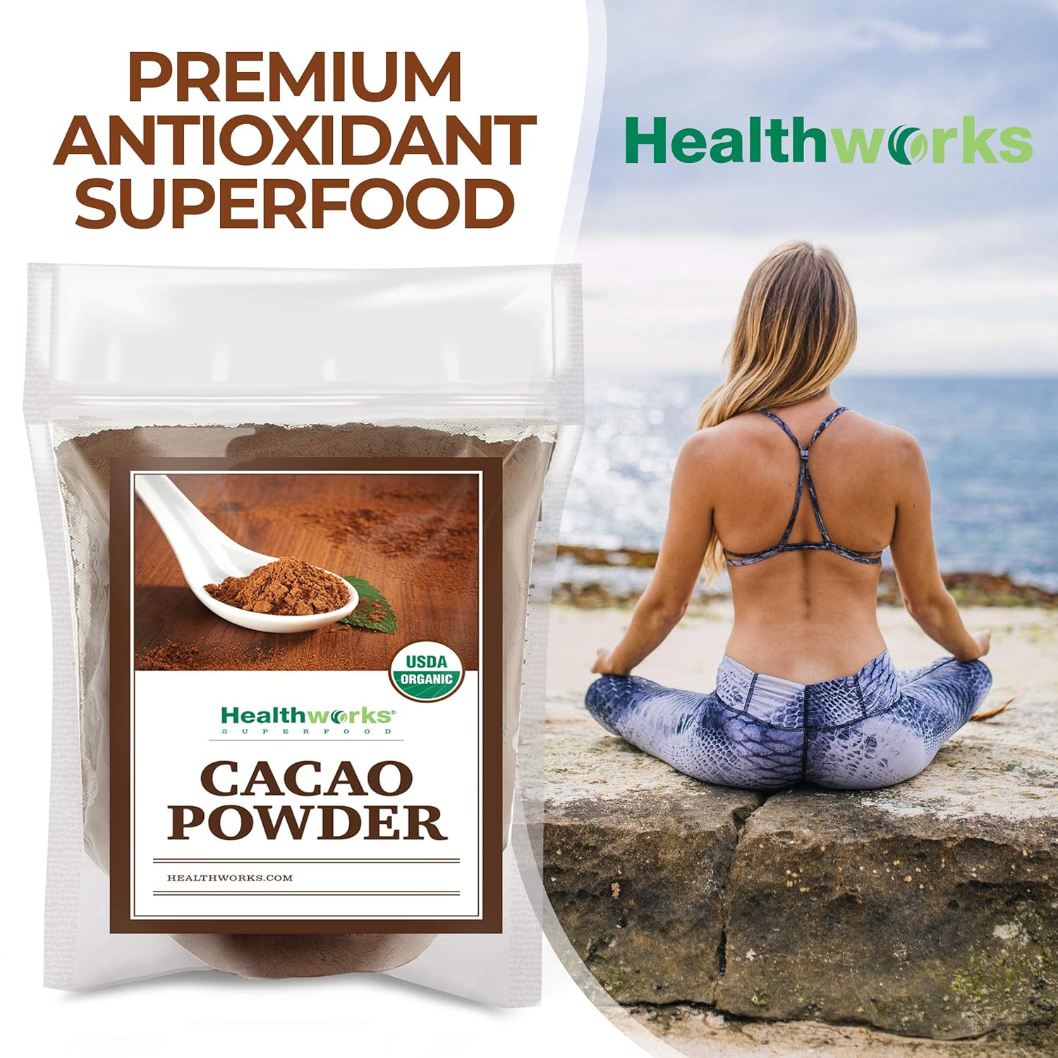 Healthworks Superfoods Organic Cacao Powder - 48 Oz 3 Lbs - Cocoa Chocolate Substitute - Rich Choclate Flavour - Sugar-Free, Keto, Vegan & Non-GMO - Peruvian Bean Nut Origin - Antioxidant Superfood6