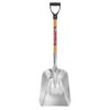 Husky 28 in. D-Grip Short Wood Handle Aluminum Scoop Shovel