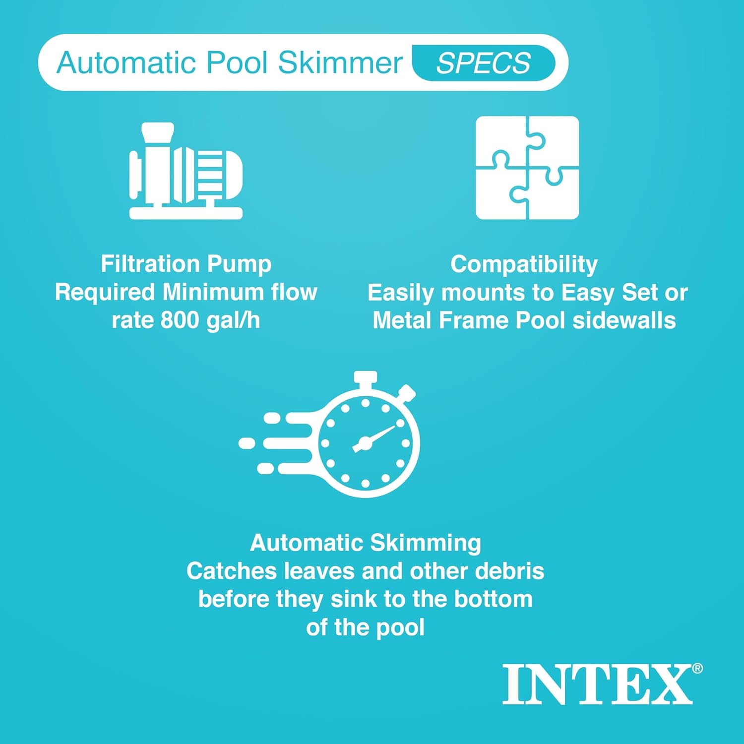 INTEX 28000E Deluxe Wall Mount Pool Cleaning Surface Skimmer for Above Ground Pools3