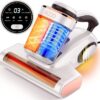 JIGOO Bed Vacuum Cleaner with Dust Sensor, Mattress Vacuum Cleaner with UV & Ultrasonic and High Heating, 13Kpa Suction 500W Powerful Double-Cup Handheld Vacuums (J300, Corded)