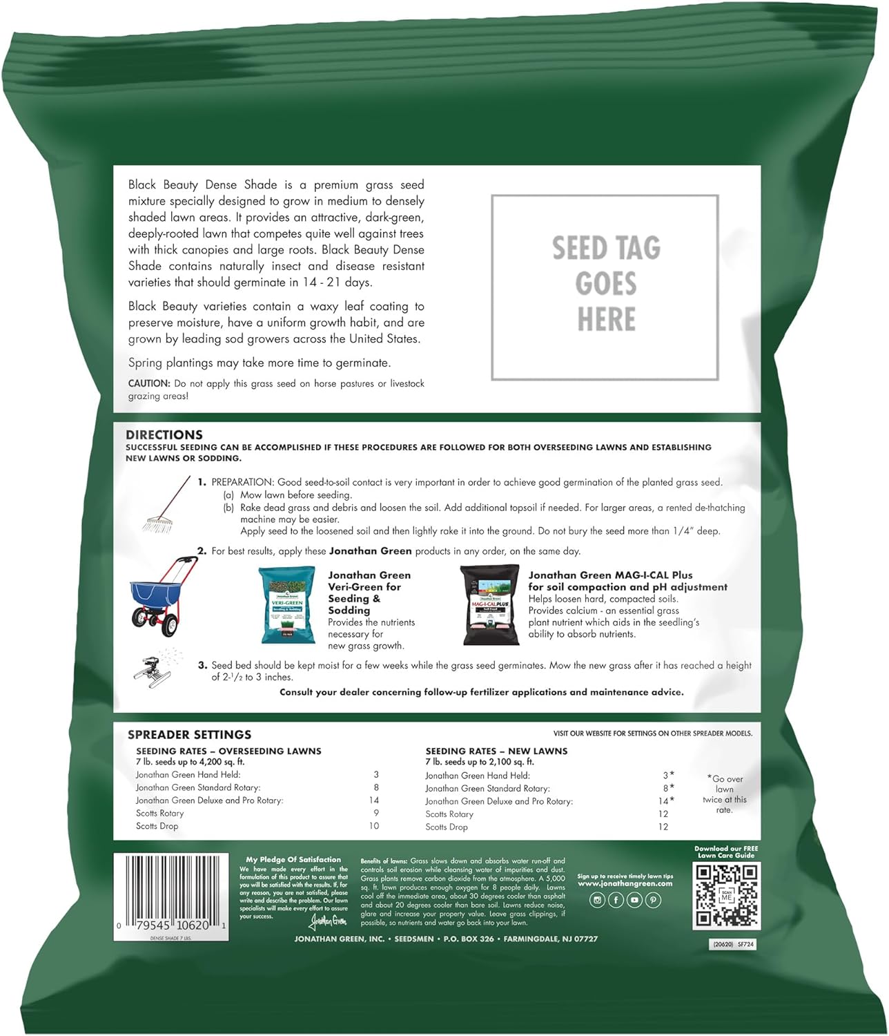 Jonathan Green (10620) Black Beauty Dense Shade Grass Seed - Cool Season Lawn Seed (7 lb)1