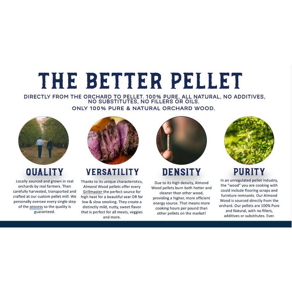 KNOTTY WOOD BARBECUE COMPANY 100% Pure Almond Wood BBQ Smoker Pellets (3-Pack)3