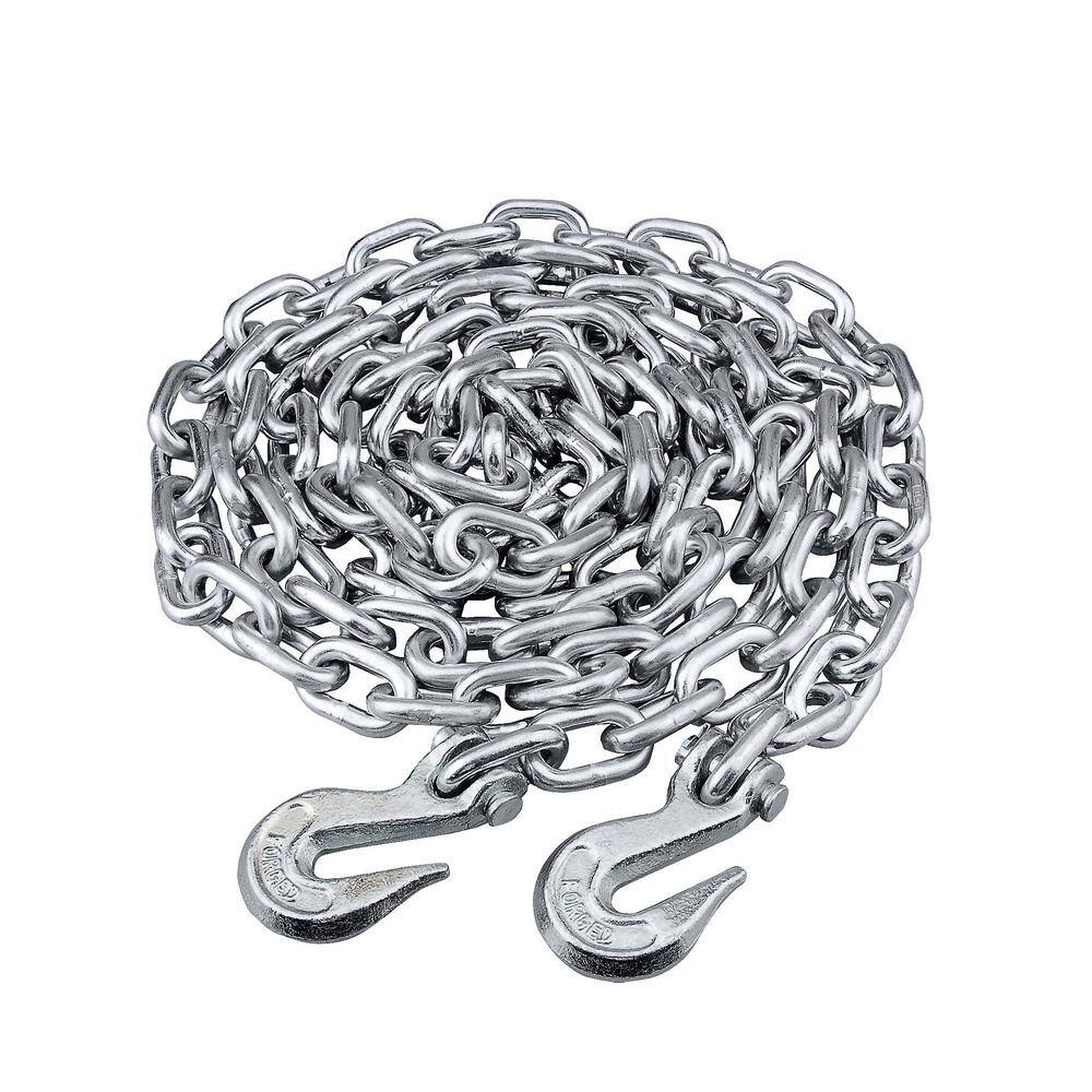 KingChain 426760 5 16 in. x 16 ft. Grade 43 High-Test Tow Chain with 5 16 in. Clevis Grab Hooks Zinc Plated Storage Pail KingChain 426760 5/16 in. x 16 ft. Grade 43 High-Test Tow Chain with 5/16 in. Clevis Grab Hooks Zinc Plated Storage Pail