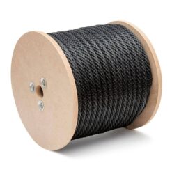 KingCord 302651TV 5/8 in. x 200 ft. Polypropylene Multi-Filament Solid Braid Derby Rope, Black