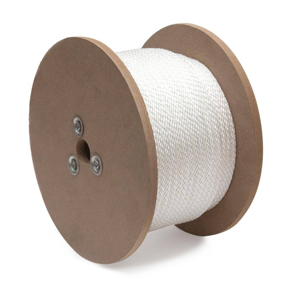 KingCord 644471TV 1 8 in. x 1000 ft. Nylon Smooth Braid Rope, White KingCord 644471TV 1/8 in. x 1000 ft. Nylon Smooth Braid Rope, White