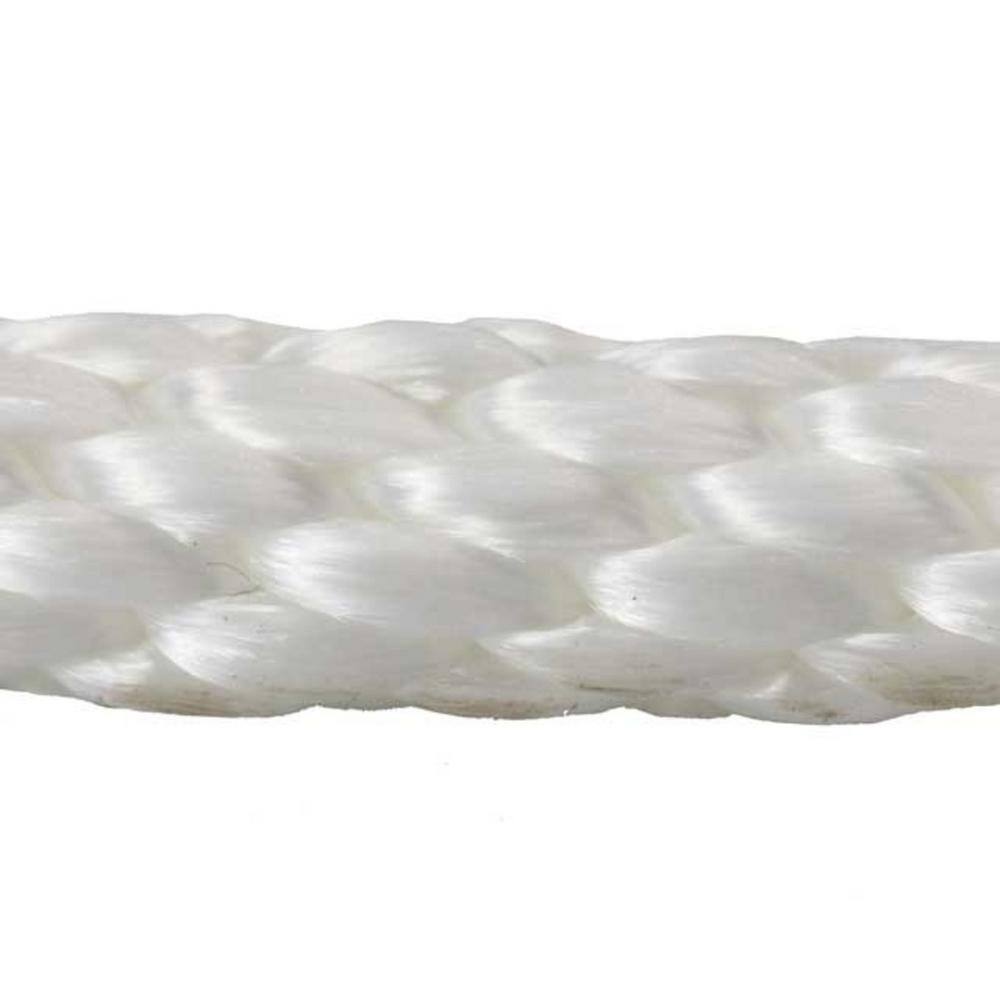 KingCord 644471TV 1 8 in. x 1000 ft. Nylon Smooth Braid Rope, White1