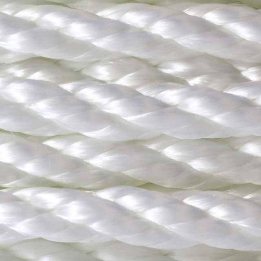 KingCord 644541TV 1 2 in. x 250 ft. Nylon Twisted Rope, White1
