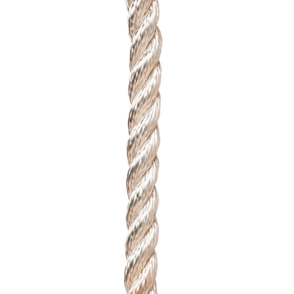 KingCord 644541TV 1 2 in. x 250 ft. Nylon Twisted Rope, White3