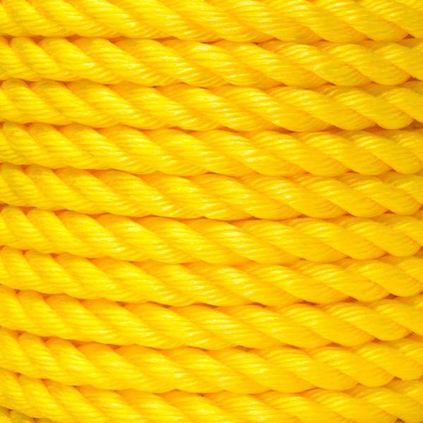KingCord 644971TV 3 8 in. x 400 ft. Polypropylene Twisted Rope 3-Strand, Yellow1