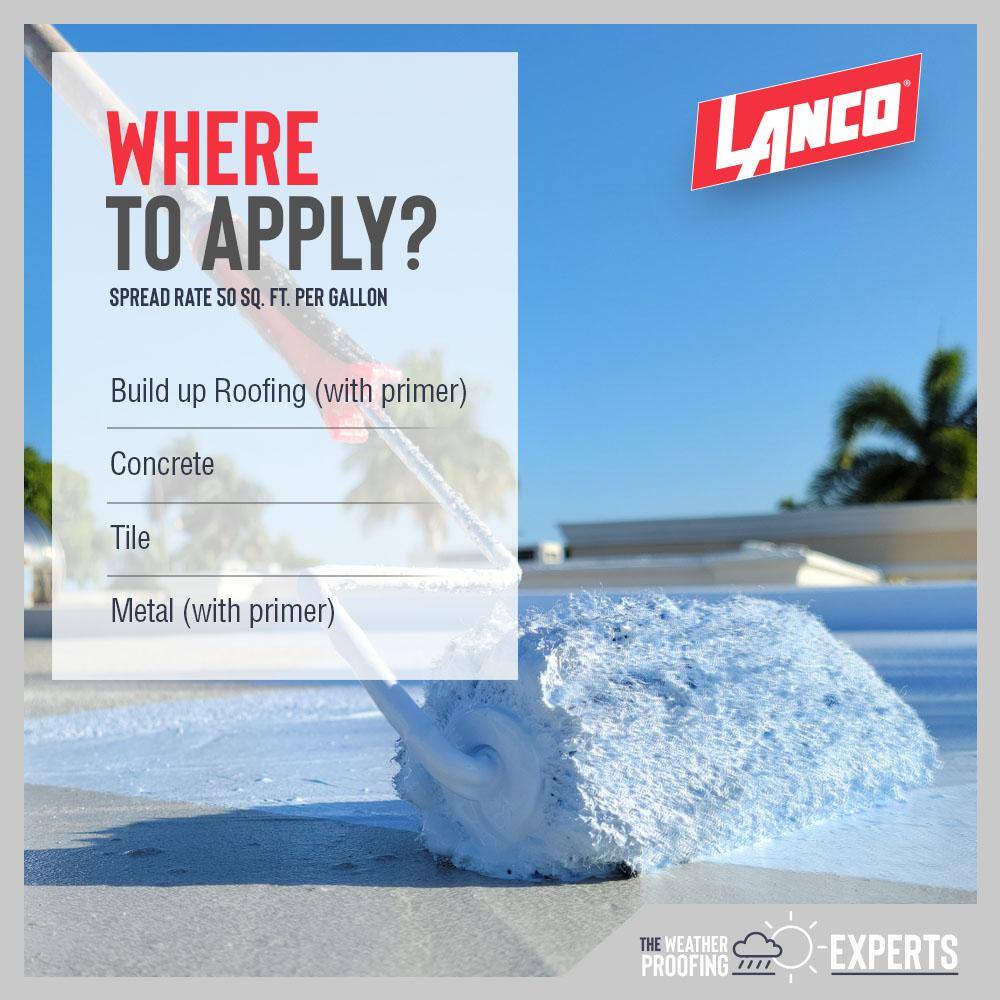 Lanco RC865-2 White-Seal 5 Gal. Acrylic Elastomeric White Reflective Roof Sealer11