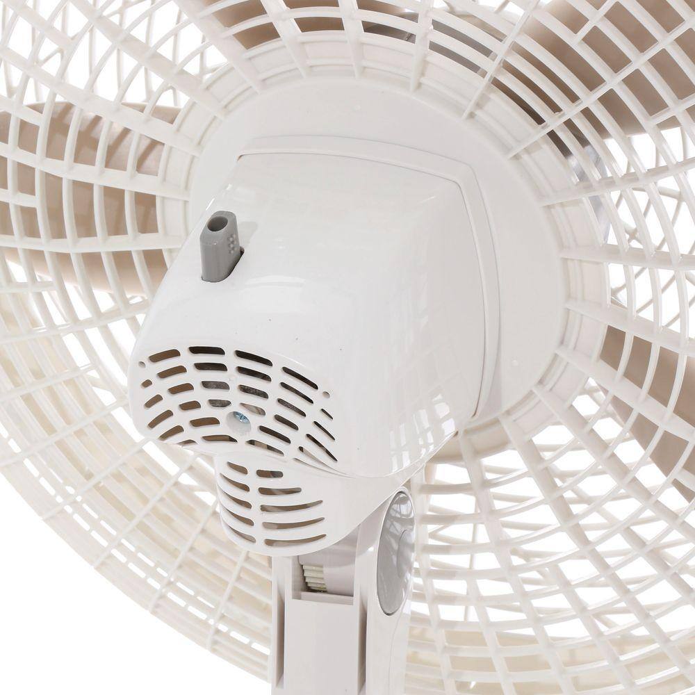 Lasko 1850 Elegance and Performance Adjustable-Height 18 in. 3 Speed White Oscillating Pedestal Fan with Timer and Remote Control3