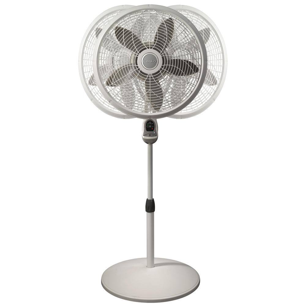 Lasko 1850 Elegance and Performance Adjustable-Height 18 in. 3 Speed White Oscillating Pedestal Fan with Timer and Remote Control5
