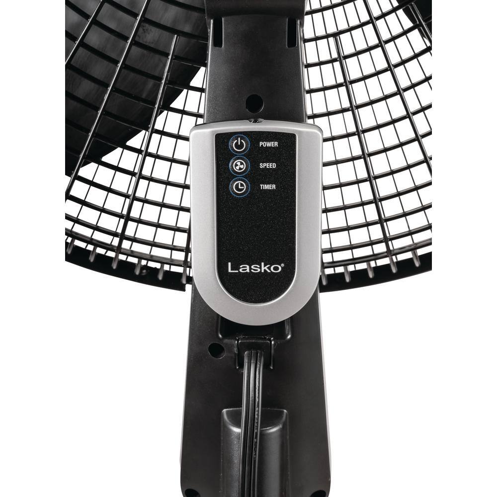 Lasko S20625 20 in. 4 Speed Oscillating Pedestal Fan for Home in Black with 90° Oscillation, Adjustable Height, Timer and Remote4