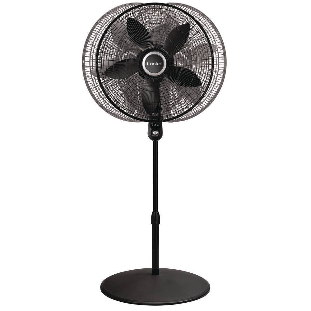Lasko S20625 20 in. 4 Speed Oscillating Pedestal Fan for Home in Black with 90° Oscillation, Adjustable Height, Timer and Remote5