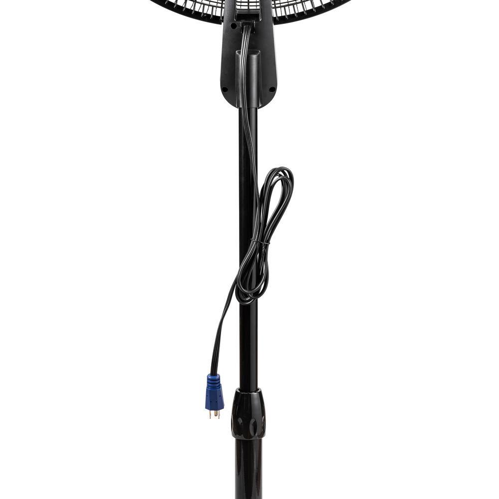 Lasko S20625 20 in. 4 Speed Oscillating Pedestal Fan for Home in Black with 90° Oscillation, Adjustable Height, Timer and Remote9