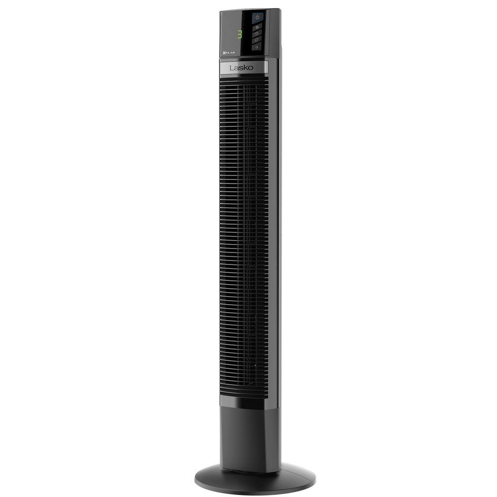 Lasko T48335 48 in. 4 Speeds Xtra Air Tower Fan in Black with Carry Handle, Oscillating, Remote Control, Nighttime Setting, Timer11