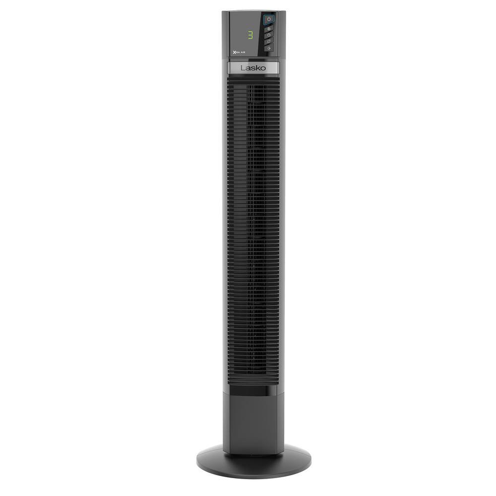 Lasko T48335 48 in. 4 Speeds Xtra Air Tower Fan in Black with Carry Handle, Oscillating, Remote Control, Nighttime Setting, Timer6 Lasko T48335 48 in. 4 Speeds Xtra Air Tower Fan in Black with Carry Handle, Oscillating, Remote Control, Nighttime Setting, Timer