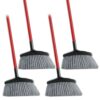 Libman 1625 15 in. High Power Rough Surface Angle Broom with Steel Handle (4-Pack)