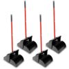 Libman 1660 12 in. x 36 in. High Power Closed Lid Lobby Dustpan with Handle (4-Pack)