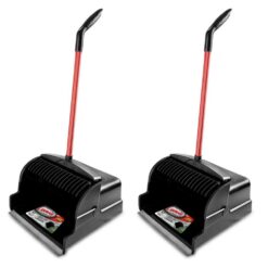 Libman 1711 16 in. High Power Large Scoop Upright Dustpan with Steel Handle (2-Pack)