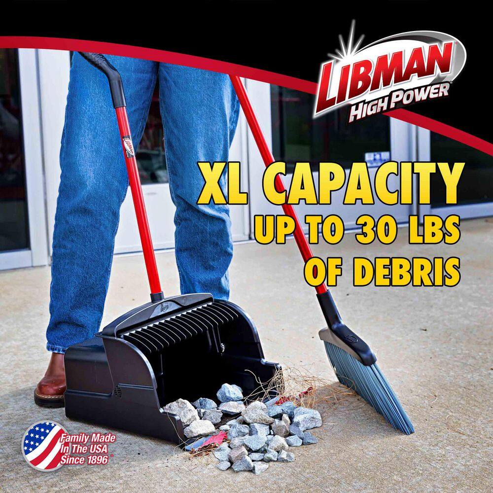 Libman 1711 16 in. High Power Large Scoop Upright Dustpan with Steel Handle (2-Pack)1
