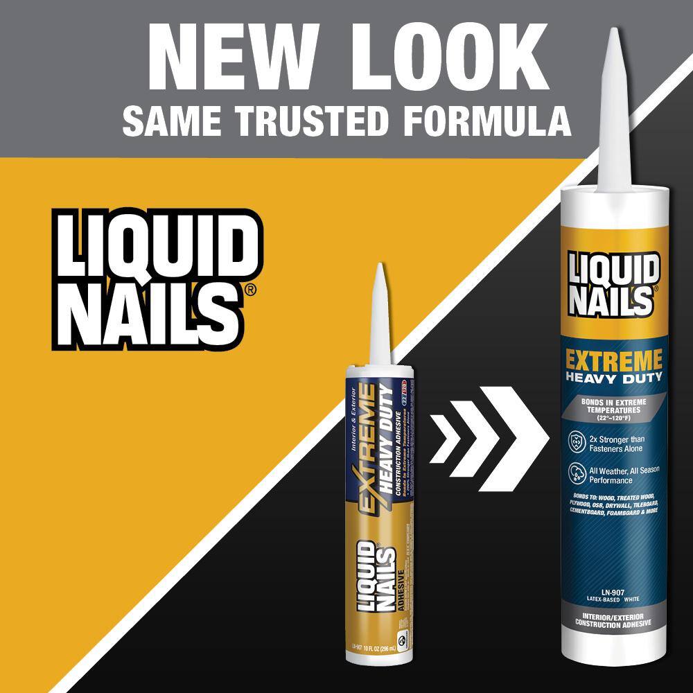 Liquid Nails LN-907 CP Extreme Heavy Duty 10 oz. White Interior and Exterior Construction Adhesive (12-pack)1