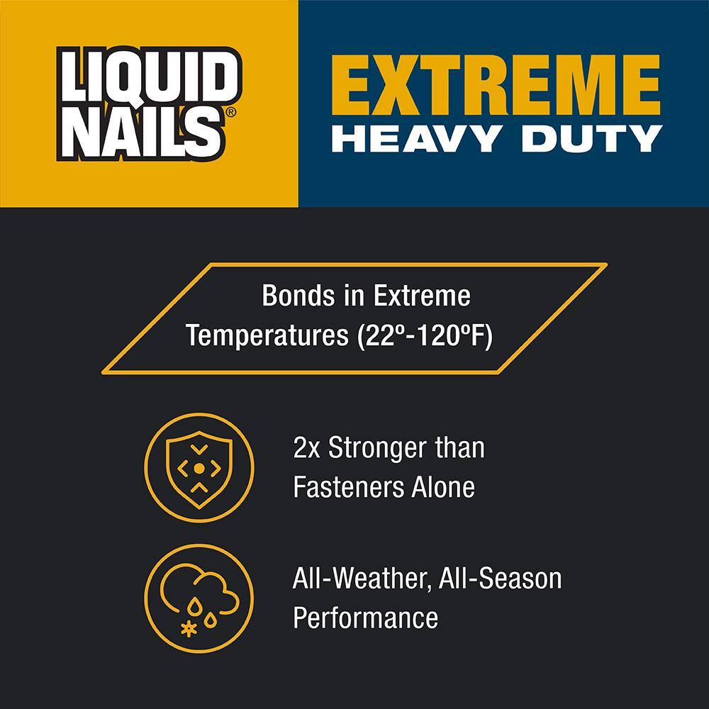Liquid Nails LN-907 CP Extreme Heavy Duty 10 oz. White Interior and Exterior Construction Adhesive (12-pack)11