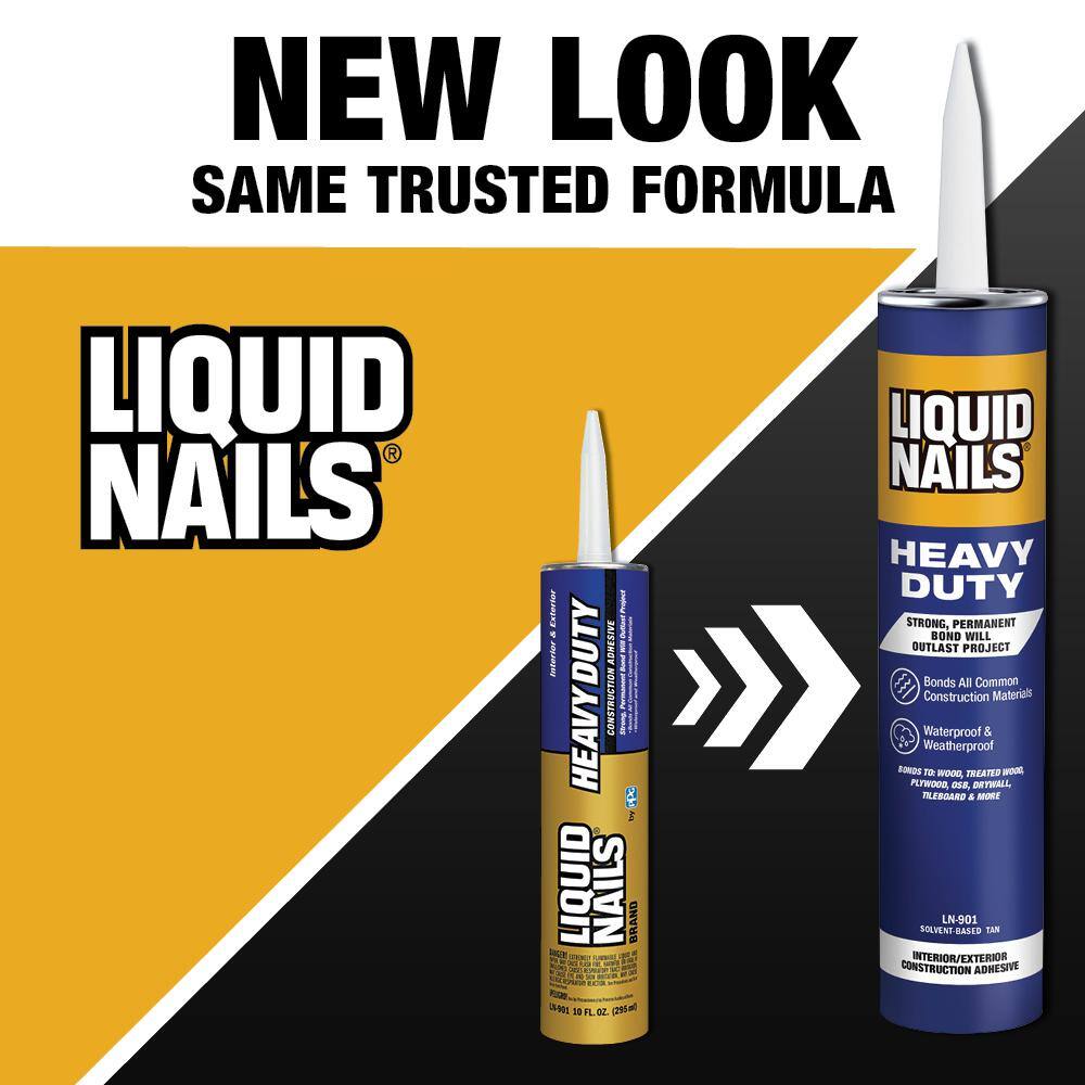 Liquid Nails LNP-901 CP Heavy Duty 28 oz. Tan Solvent Based Construction Adhesive (12-Pack)`