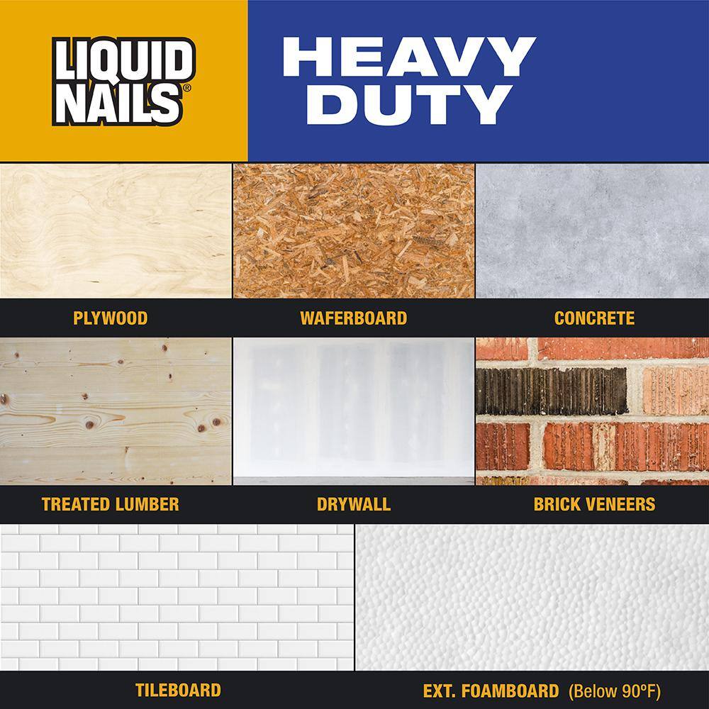 Liquid Nails LNP-901 CP Heavy Duty 28 oz. Tan Solvent Based Construction Adhesive (12-Pack)8