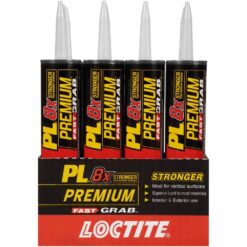 Loctite 1417170 PL Premium Fast Grab 10 oz. Polyurethane Construction Adhesive Grey Cartridge (12 pack)