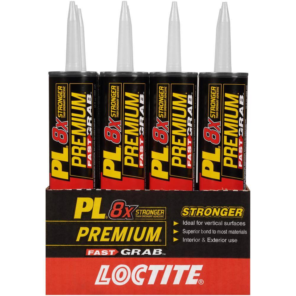 Loctite 1417170 PL Premium Fast Grab 10 oz. Polyurethane Construction Adhesive Grey Cartridge (12 pack) Loctite 1417170 PL Premium Fast Grab 10 oz. Polyurethane Construction Adhesive Grey Cartridge (12 pack)