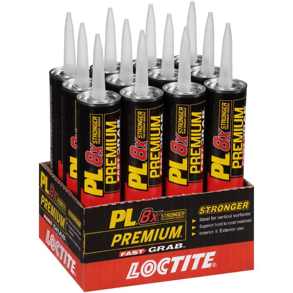 Loctite 1417170 PL Premium Fast Grab 10 oz. Polyurethane Construction Adhesive Grey Cartridge (12 pack)4