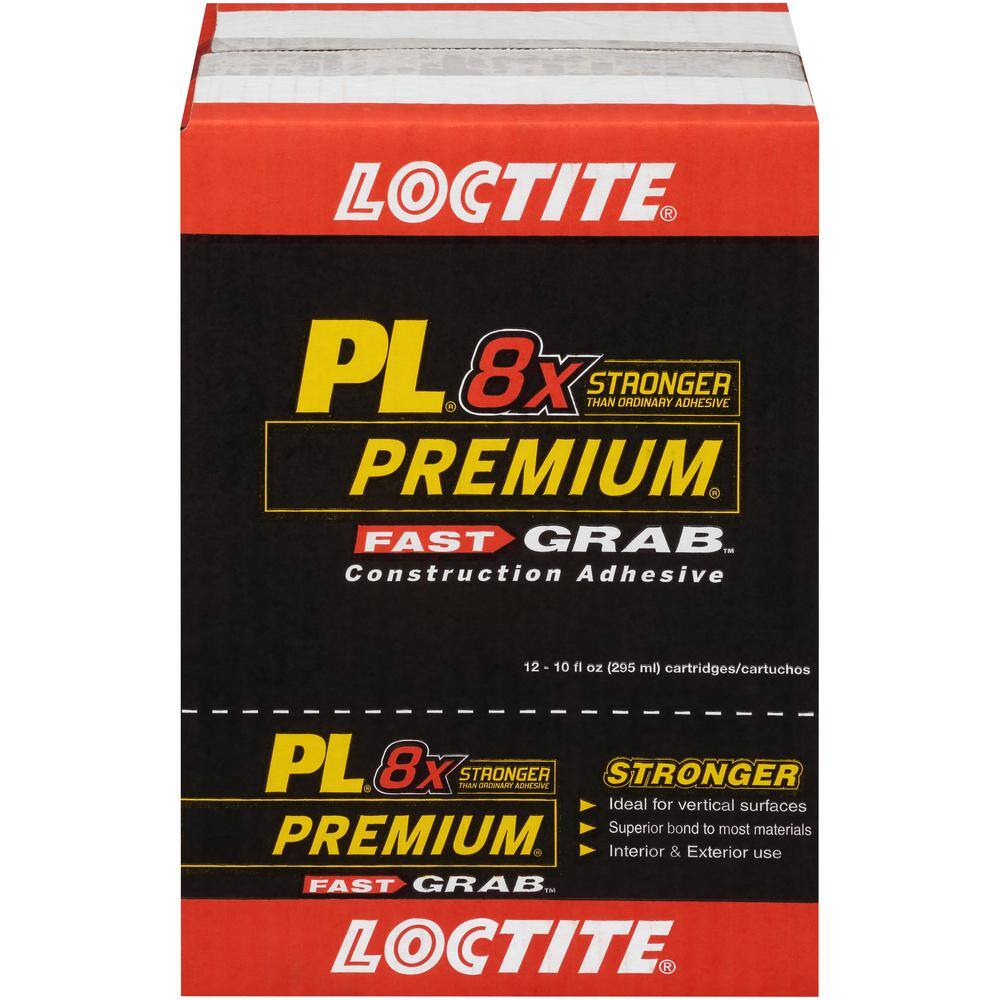 Loctite 1417170 PL Premium Fast Grab 10 oz. Polyurethane Construction Adhesive Grey Cartridge (12 pack)78