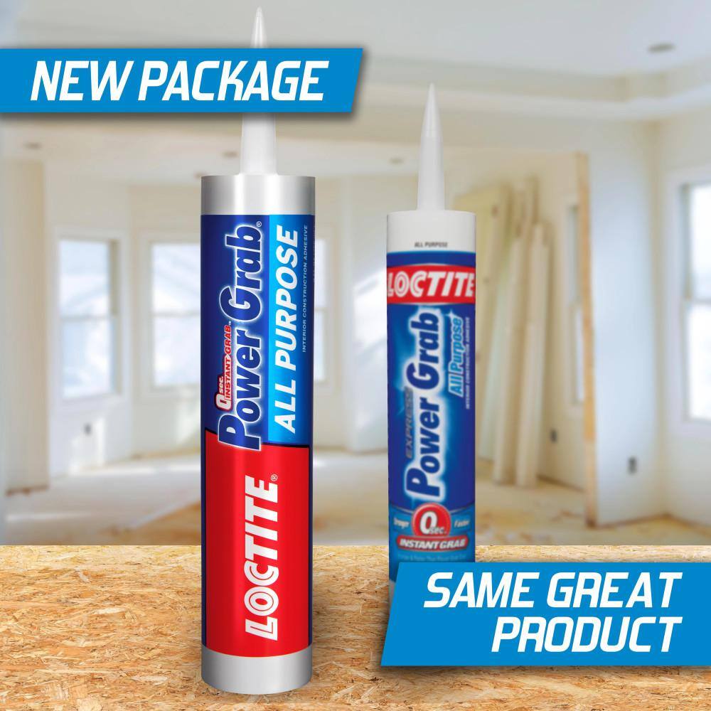 Loctite 2022554 Power Grab All Purpose Instant Grab 9 oz. Latex Construction Adhesive White Cartridge (12 pack)4