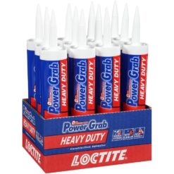 Loctite 2032666 Power Grab Heavy-Duty Instant Grab 9 oz. Latex Construction Adhesive White Cartridge (12-Pack)