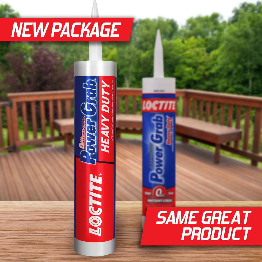 Loctite 2032666 Power Grab Heavy-Duty Instant Grab 9 oz. Latex Construction Adhesive White Cartridge (12-Pack)3