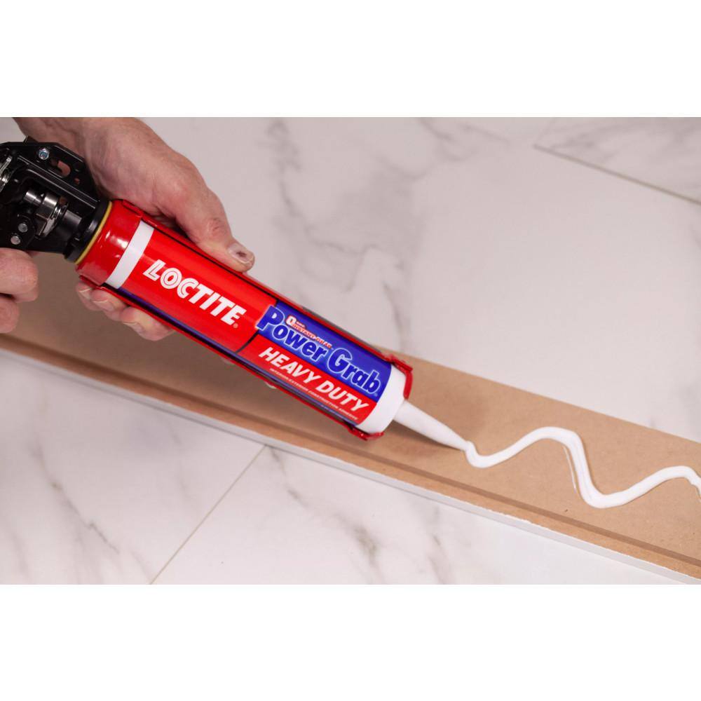 Loctite 2032666 Power Grab Heavy-Duty Instant Grab 9 oz. Latex Construction Adhesive White Cartridge (12-Pack)9