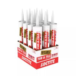 Loctite 2137997 Polyseamseal Tub and Tile 10 oz. Clear Latex Caulk Sealant (12-pack)