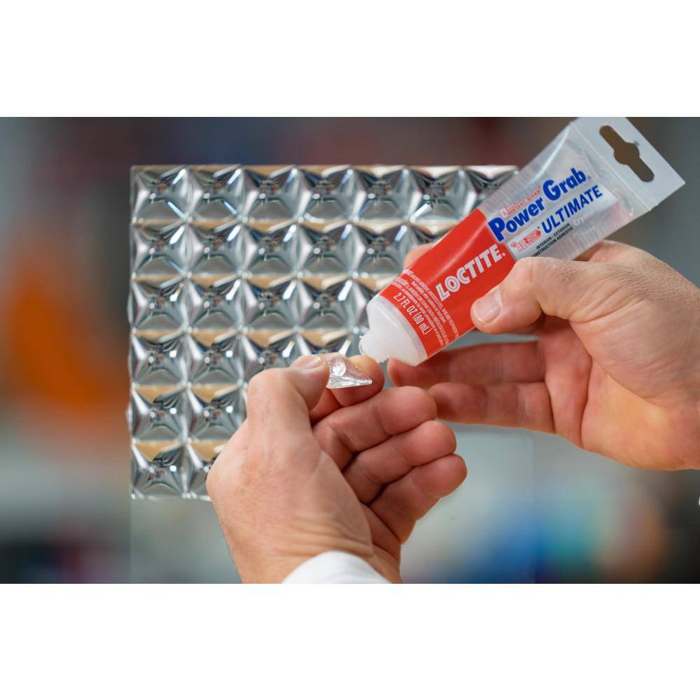 Loctite 2442596 Power Grab Ultimate Instant Grab 2.7 oz. SMP Construction Adhesive Crystal Clear Tube (6 pack)1