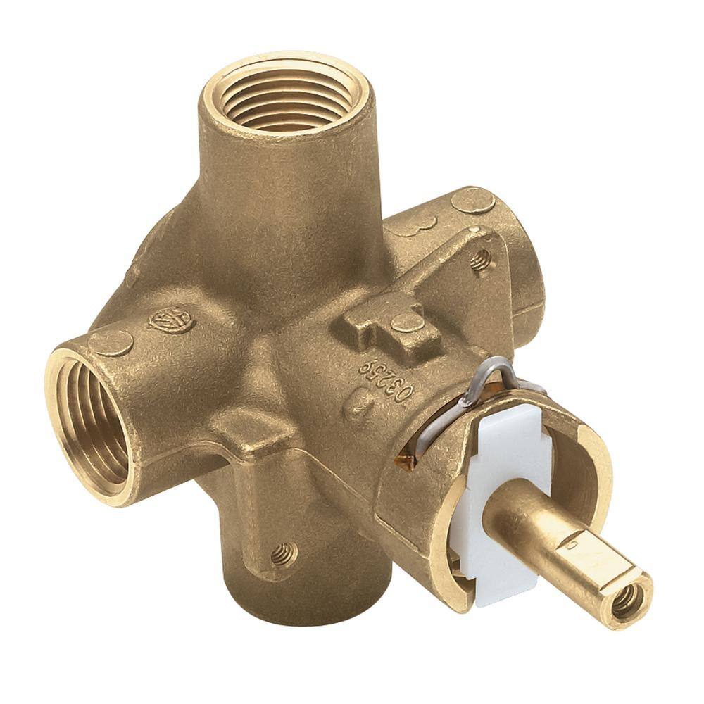 MOEN 2510 Brass Rough-In Posi-Temp Pressure-Balancing Cycling Tub and Shower Valve - 1 2 in. IPS Connection MOEN 2510 Brass Rough-In Posi-Temp Pressure-Balancing Cycling Tub and Shower Valve - 1/2 in. IPS Connection