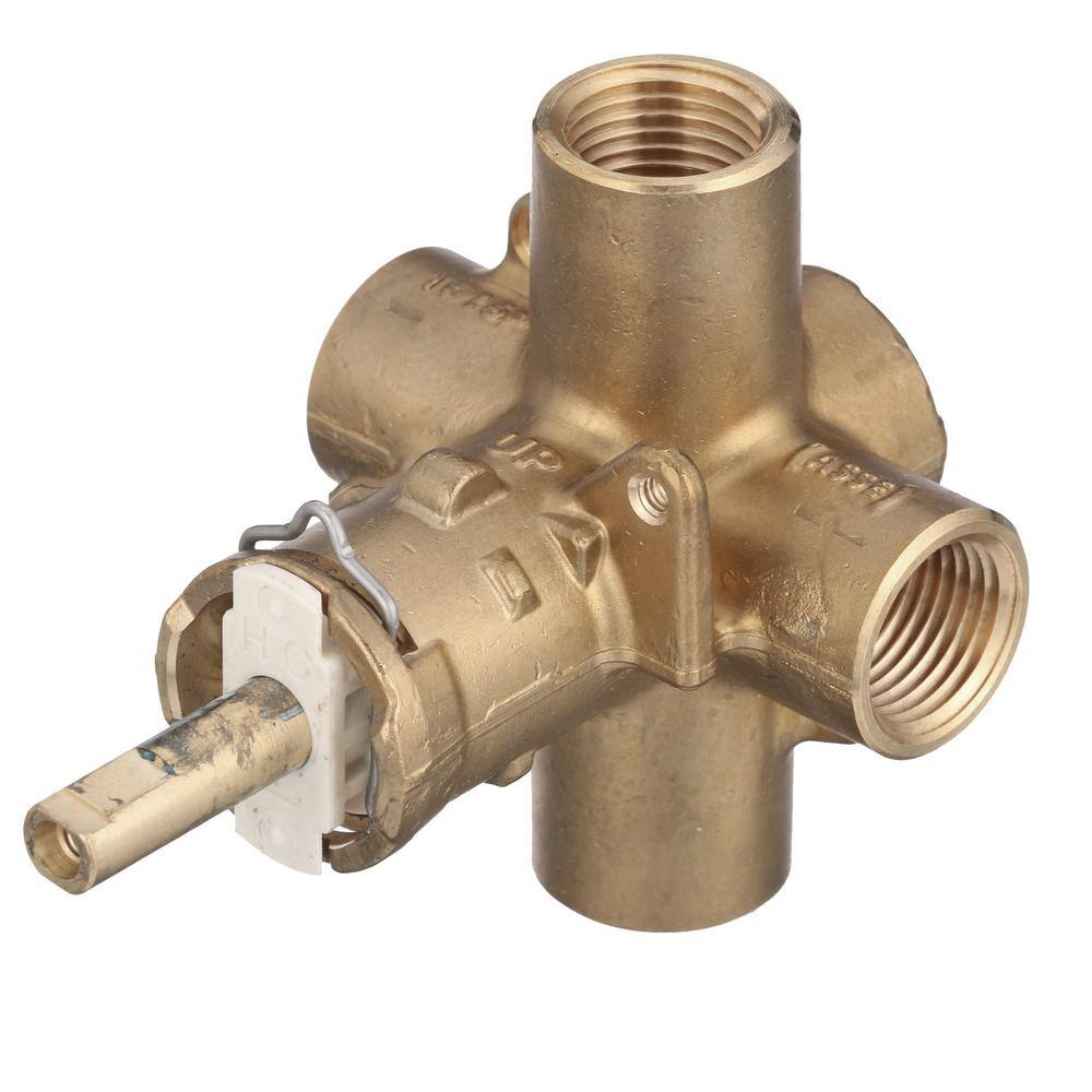 MOEN 2510 Brass Rough-In Posi-Temp Pressure-Balancing Cycling Tub and Shower Valve - 1 2 in. IPS Connection1